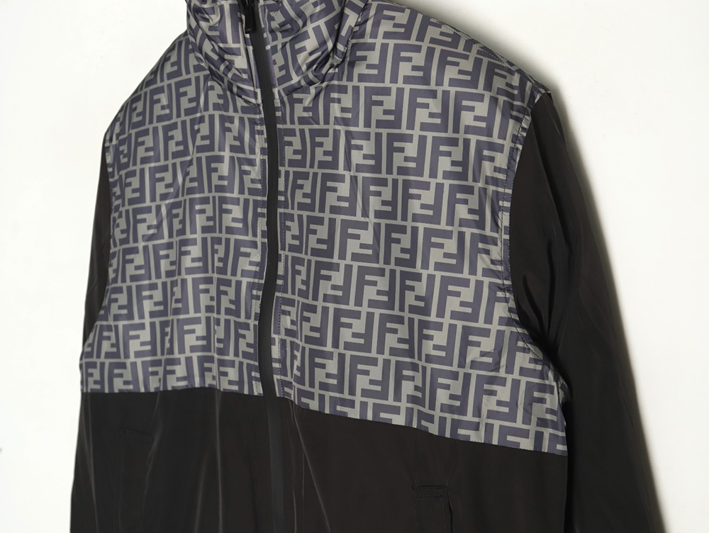 F**di monogram ff full print cotton zipper jacket