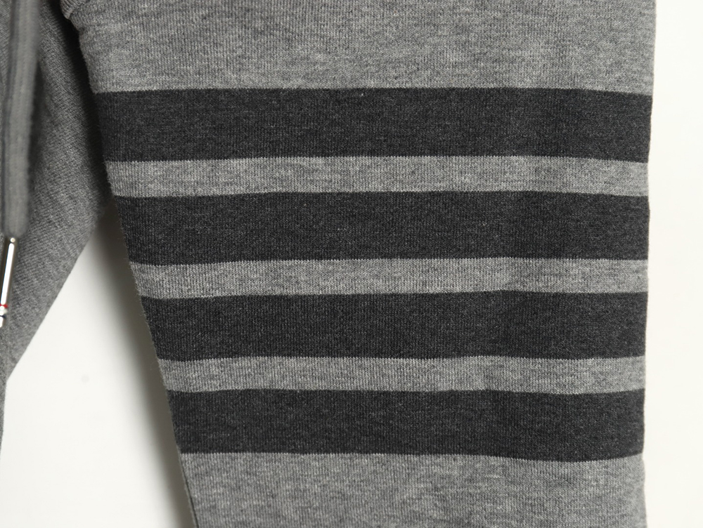 Thom Browne four-bar yarn-dyed zip-up jacket