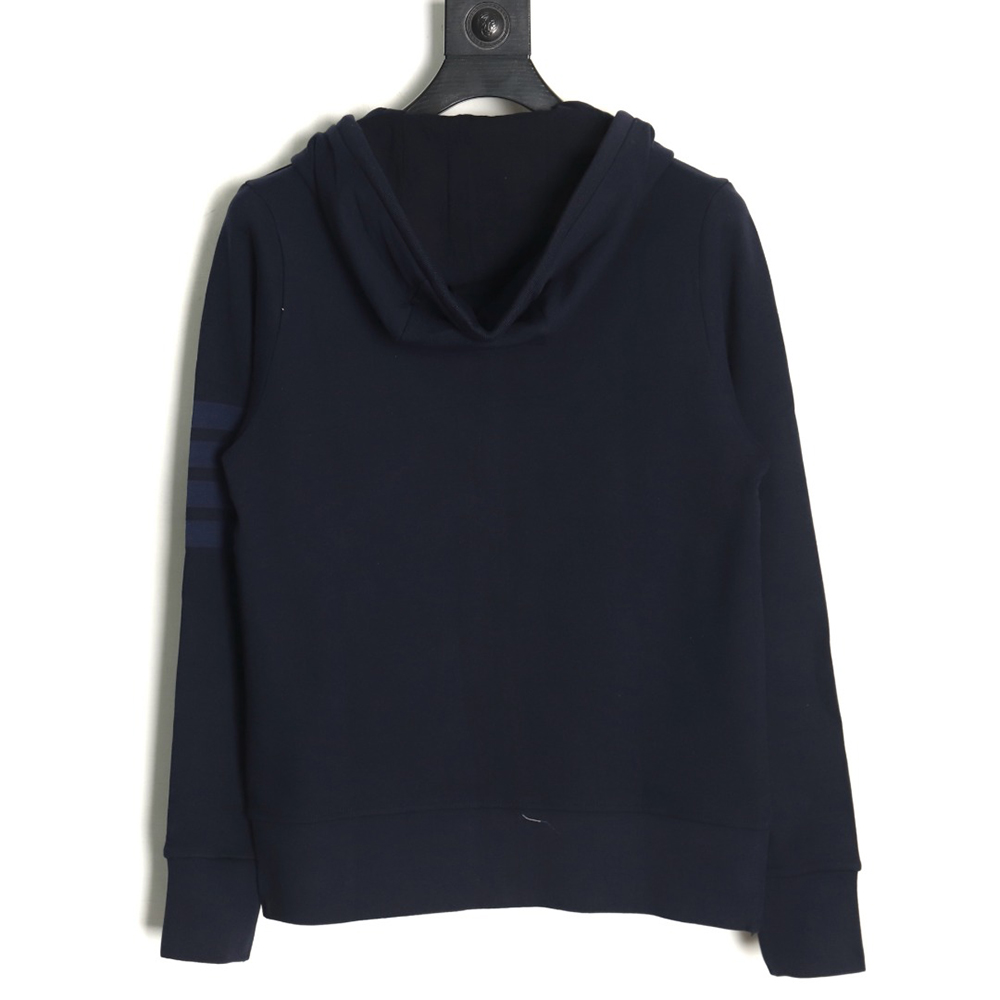 Thom Browne four-bar yarn-dyed zip-up jacket TSK1