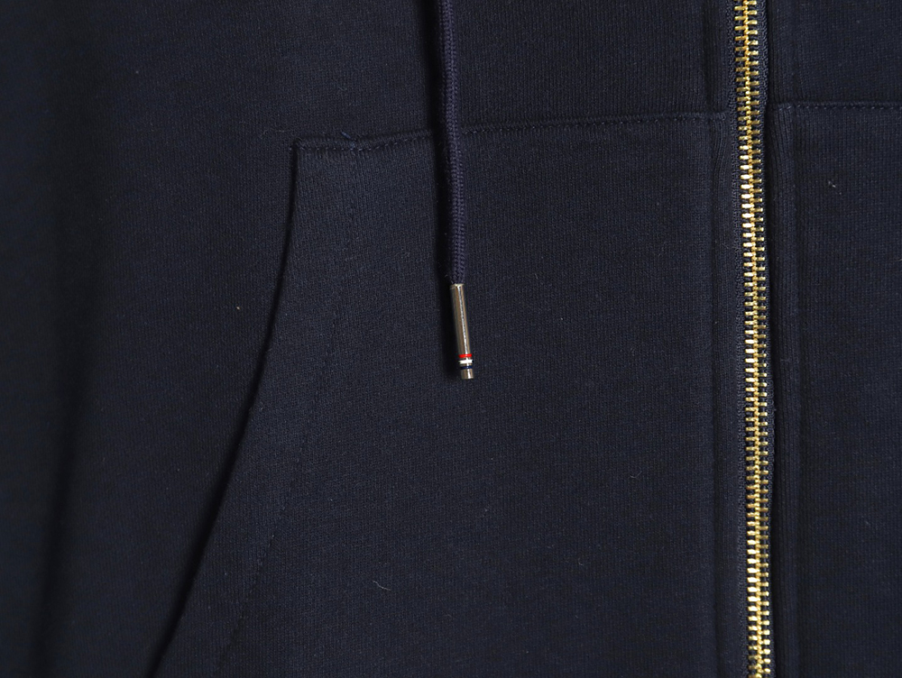 Thom Browne four-bar yarn-dyed zip-up jacket TSK1