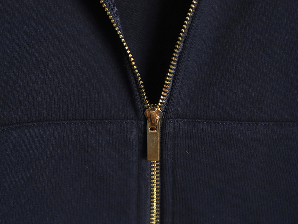 Thom Browne four-bar yarn-dyed zip-up jacket TSK1