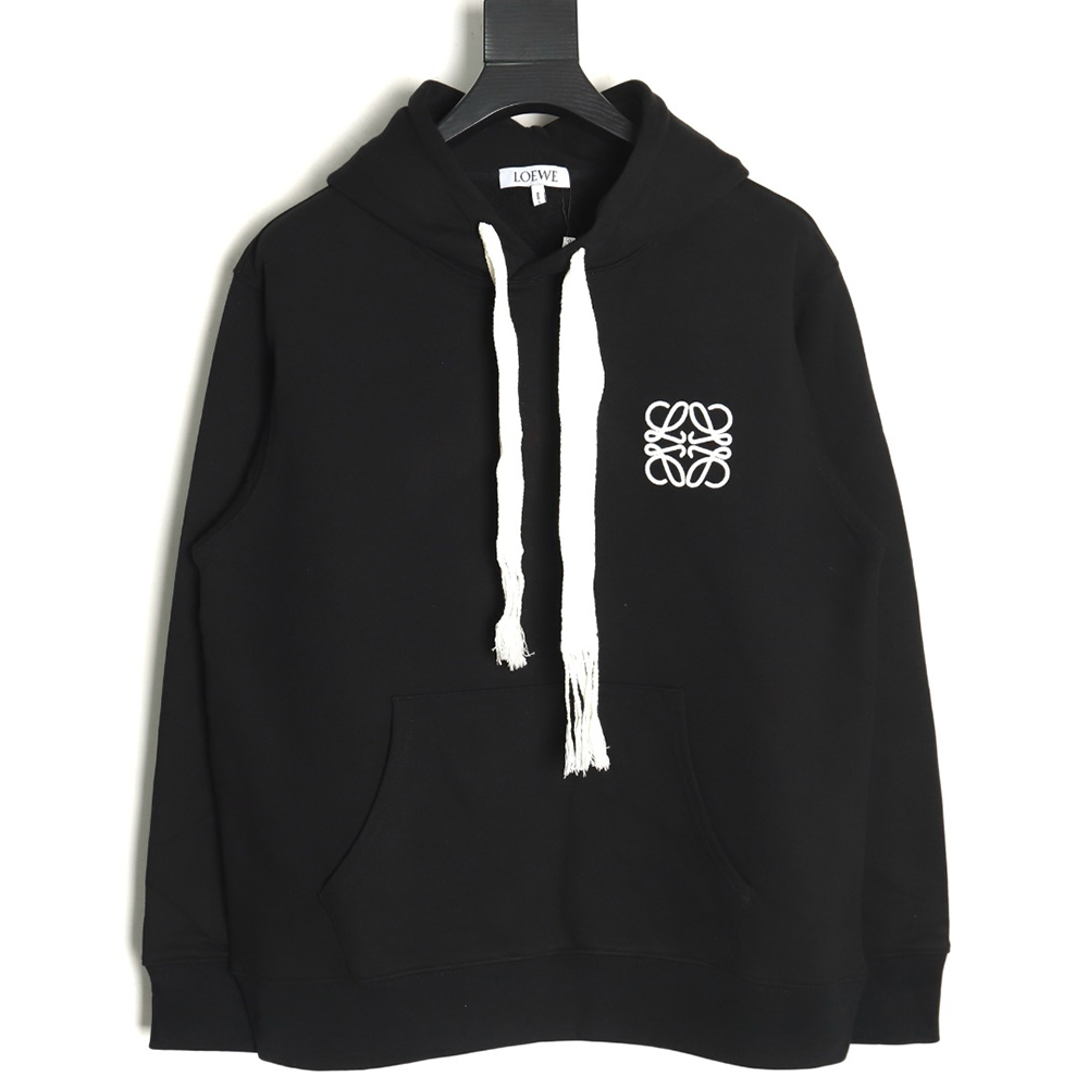 L0ew* 3d embroidered streamer hooded sweatshirt