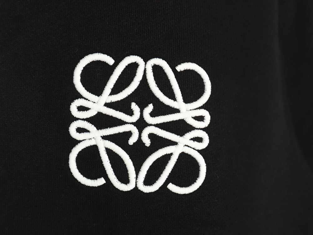 L0ew* 3d embroidered streamer hooded sweatshirt