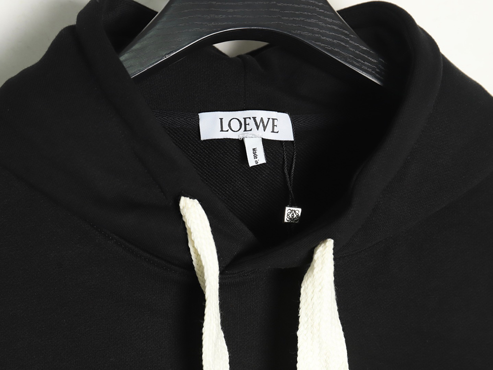 L0ew* 3d embroidered streamer hooded sweatshirt