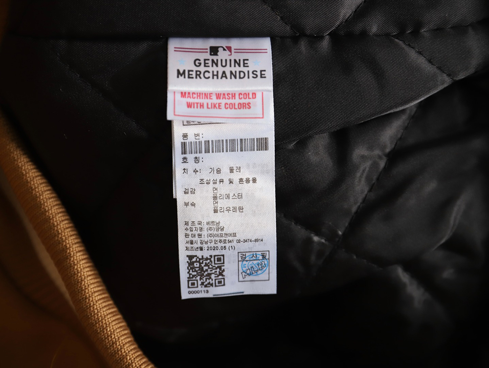 MLB Logo Embroidered Vintage Baseball Jacket