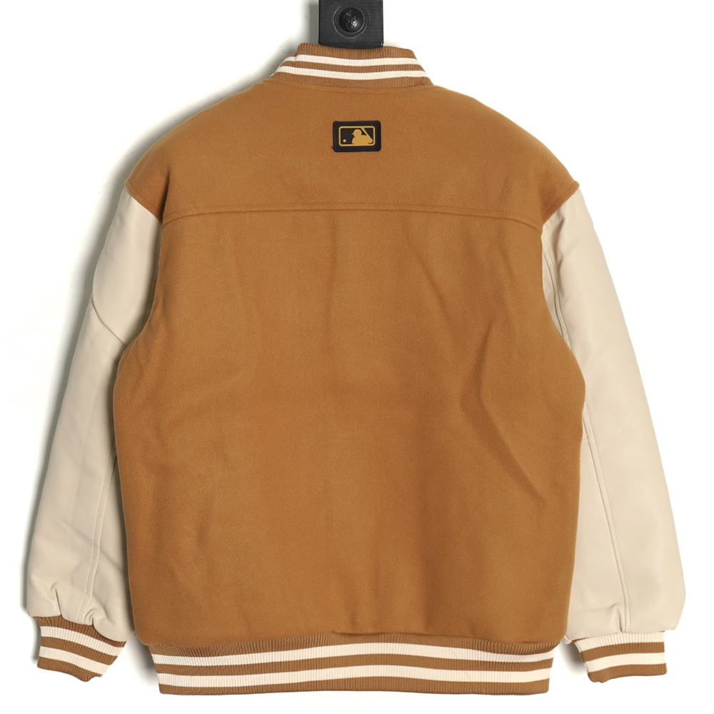 MLB Logo Embroidered Vintage Baseball Jacket