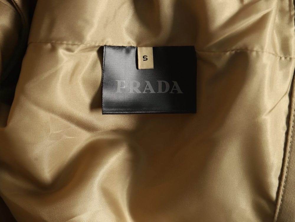 Pra*a corseted short belted trench coat