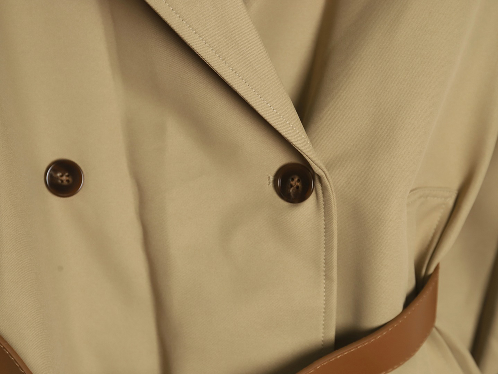 Pra*a corseted short belted trench coat