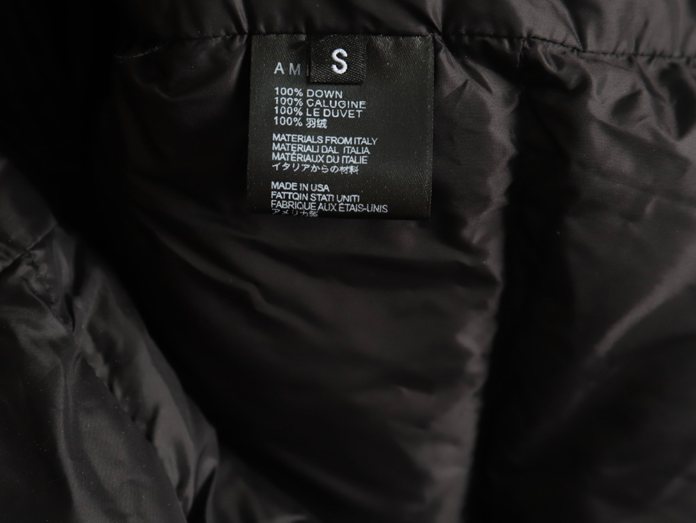 Amiri bone sleeve embroidered down jacket