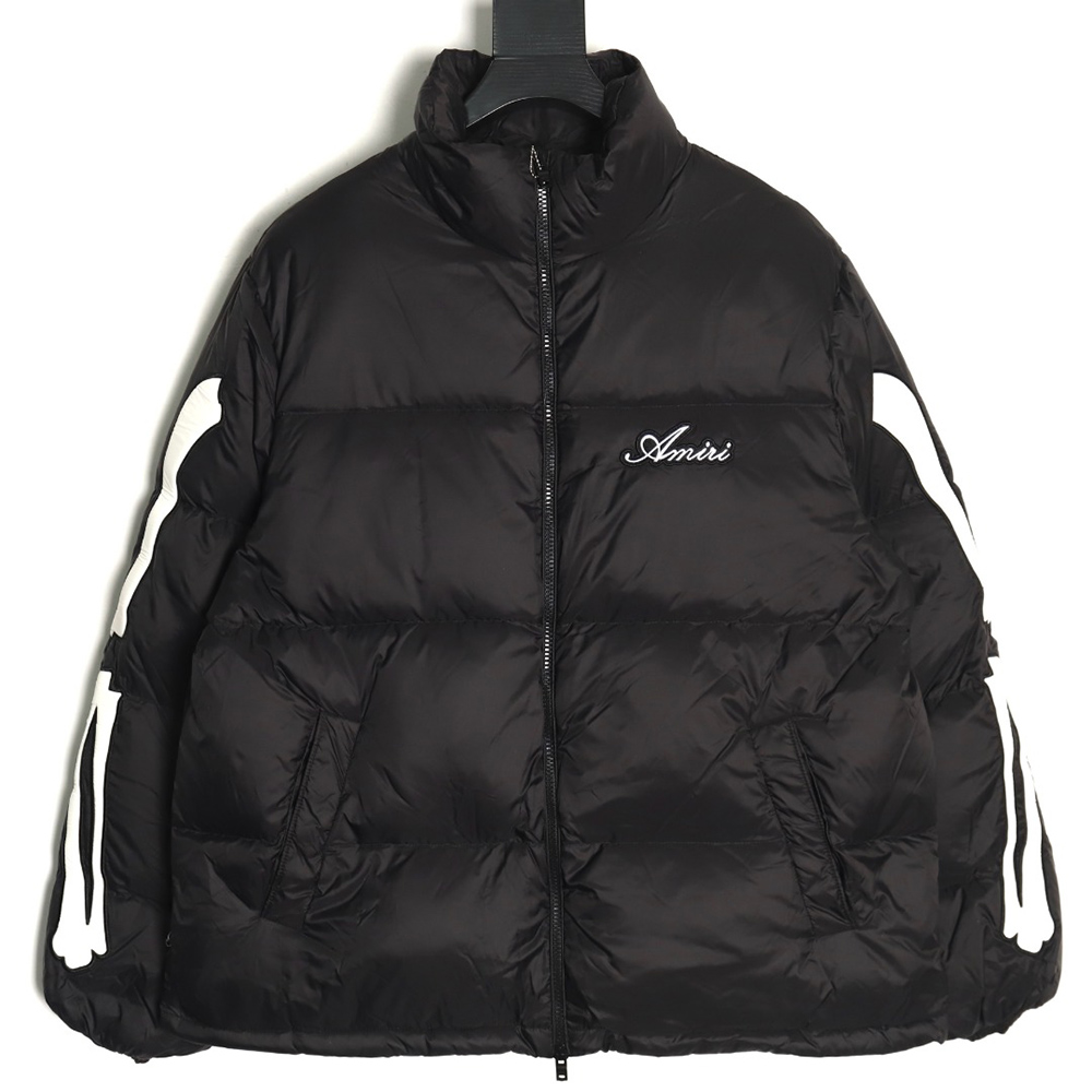 Amiri bone sleeve embroidered down jacket