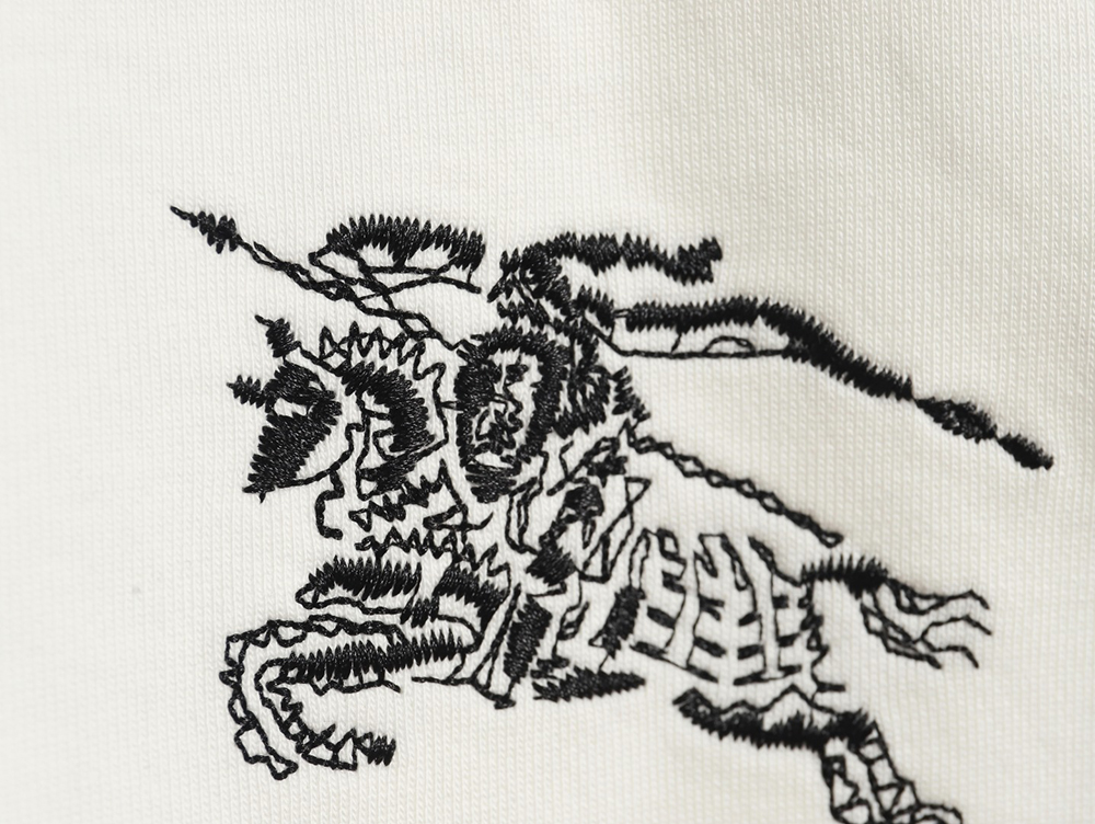 B**rry hem embroidered war horse crew neck sweatshirt