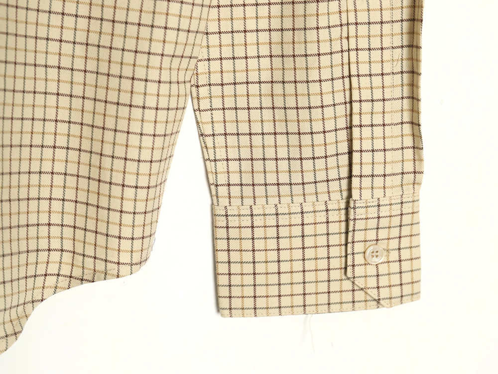 Ce**e arc de triomphe embroidered small check shirt