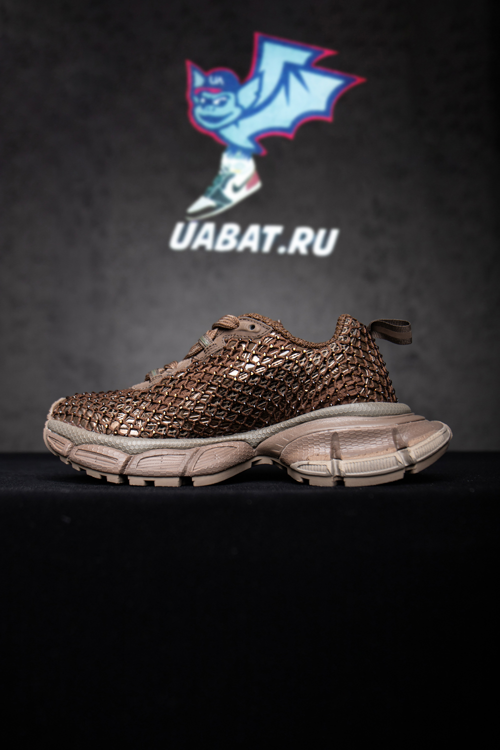 Ba*len*cia*ga rhinestone mesh 3xl sneakers