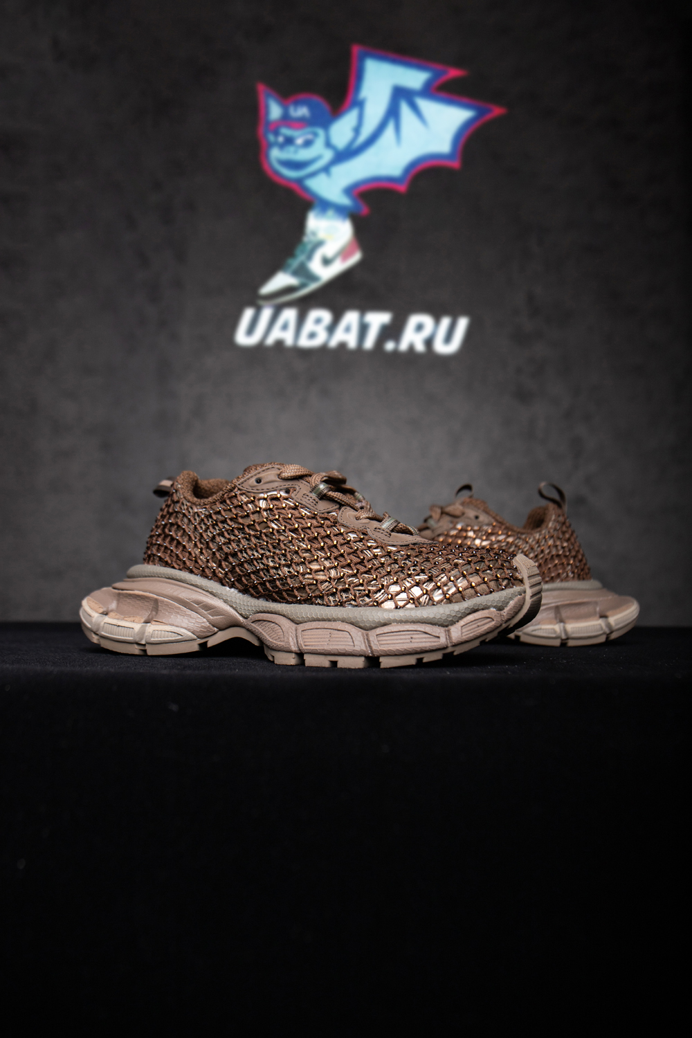 Ba*len*cia*ga rhinestone mesh 3xl sneakers