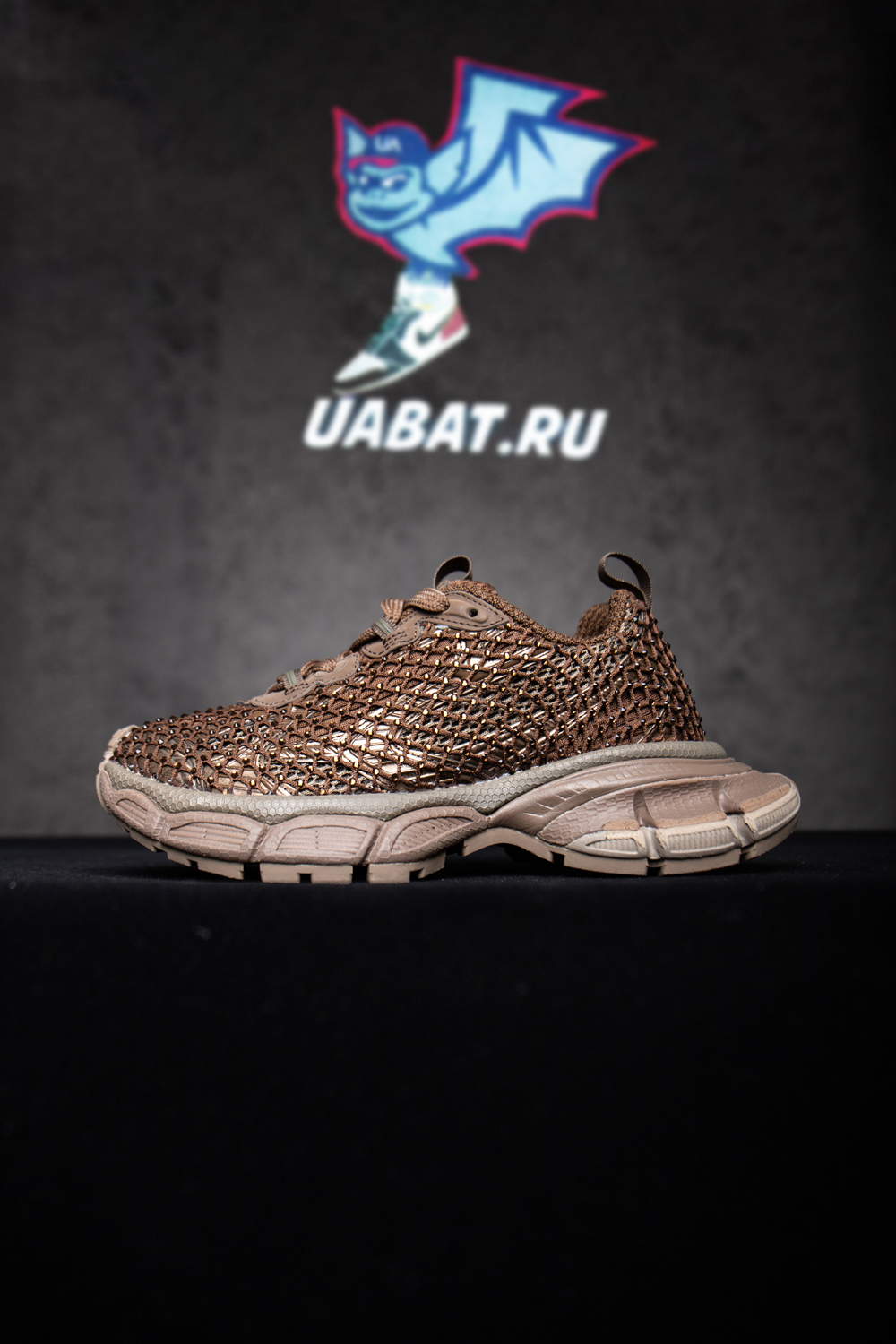 Ba*len*cia*ga rhinestone mesh 3xl sneakers