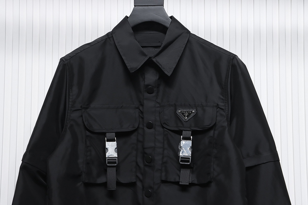 Pra*a detachable nylon work jacket