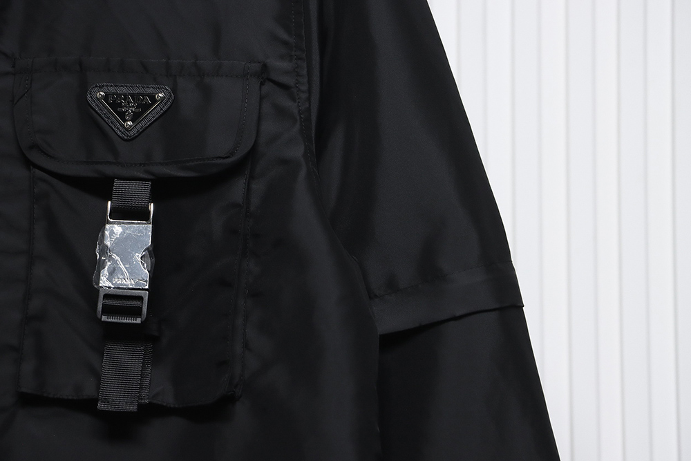 Pra*a detachable nylon work jacket