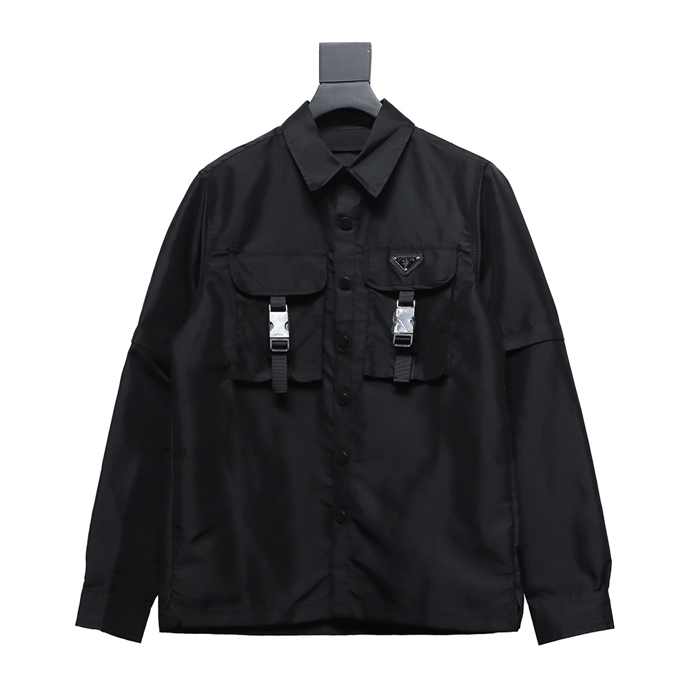 Pra*a detachable nylon work jacket