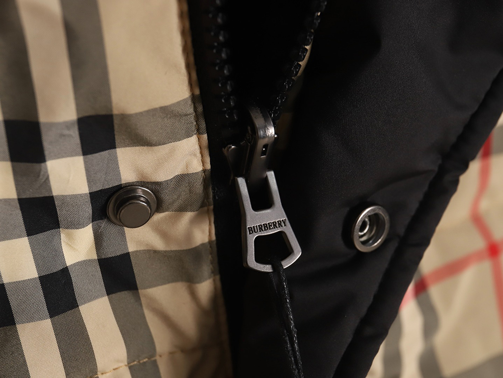 B**rry check reversible down jacket