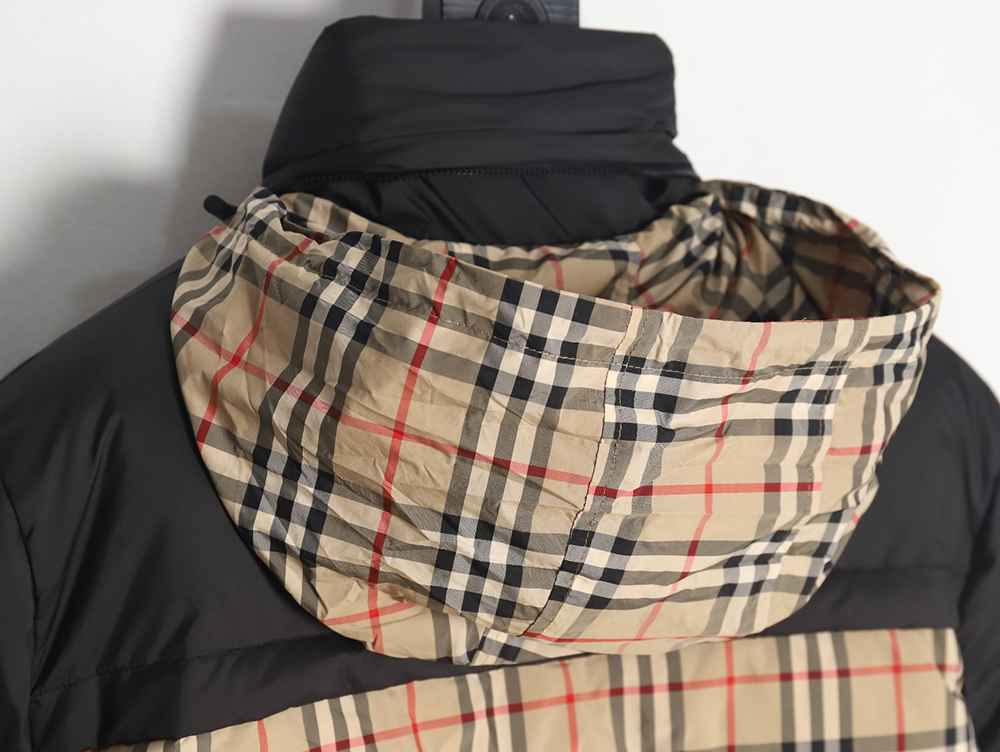 B**rry check reversible down jacket
