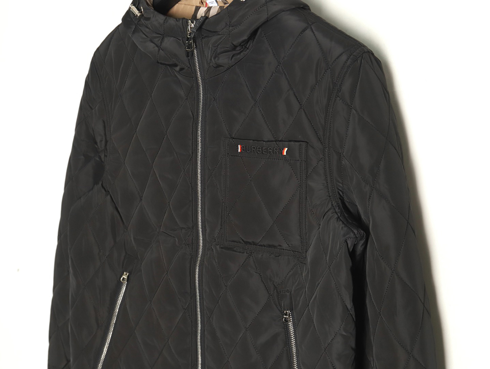 B**rry double-zip thin cotton hooded jacket