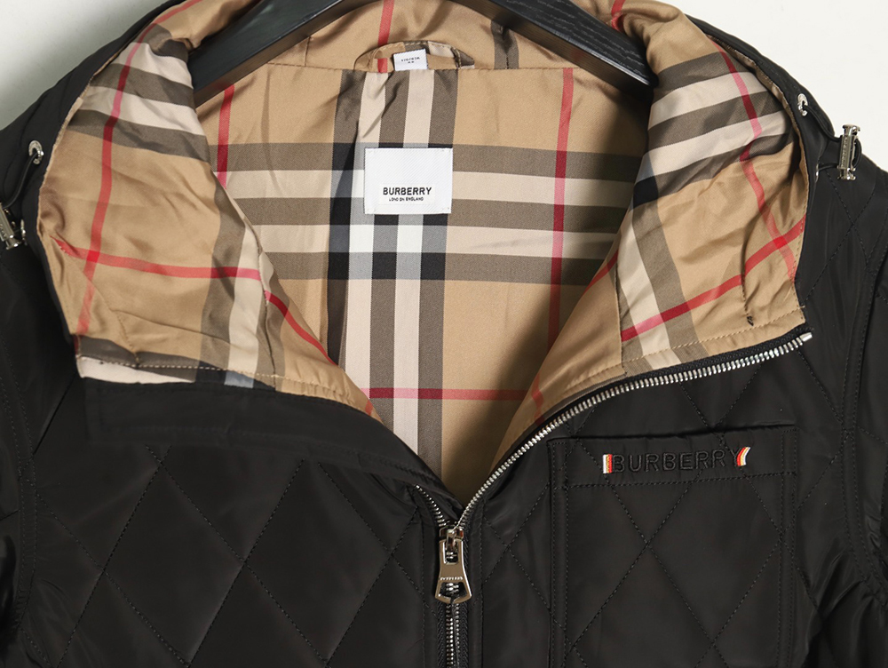 B**rry double-zip thin cotton hooded jacket