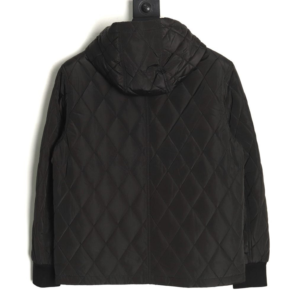 B**rry double-zip thin cotton hooded jacket