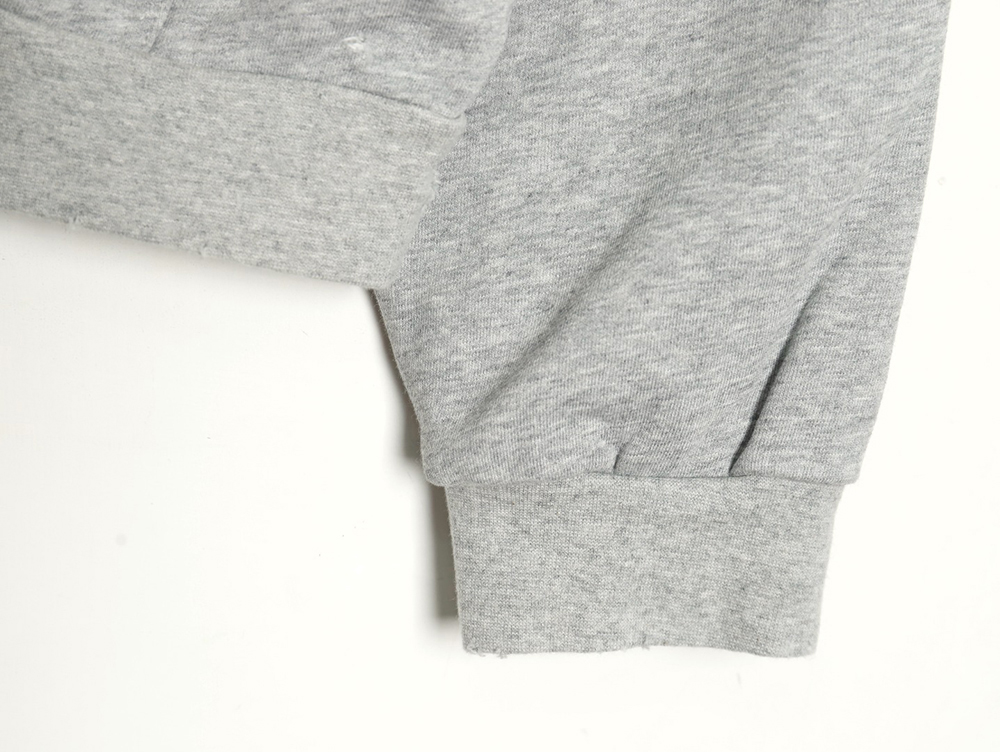 Ba*len*cia*ga globe pattern printed distressed zipper jacket