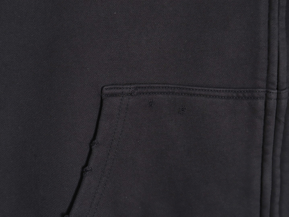 Ba*len*cia*ga globe pattern printed distressed zipper jacket tsk1