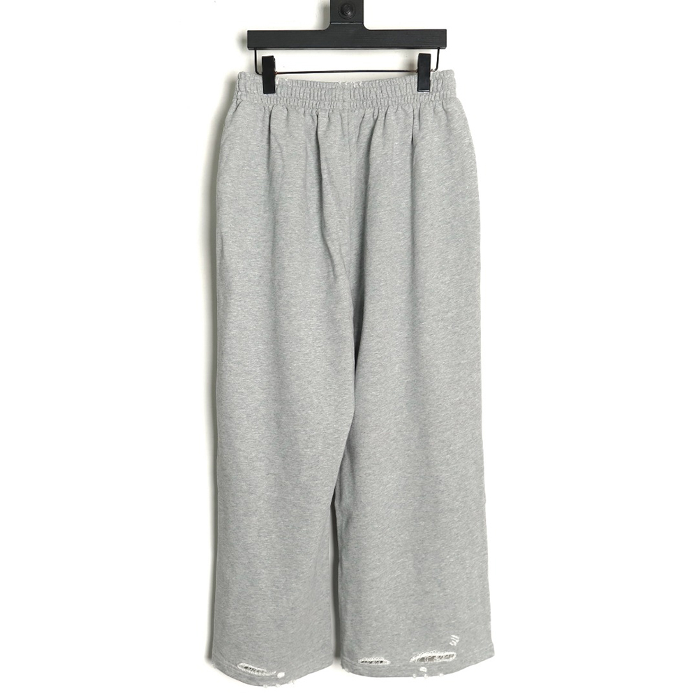 Ba*len*cia*ga earth pattern print distressed trousers