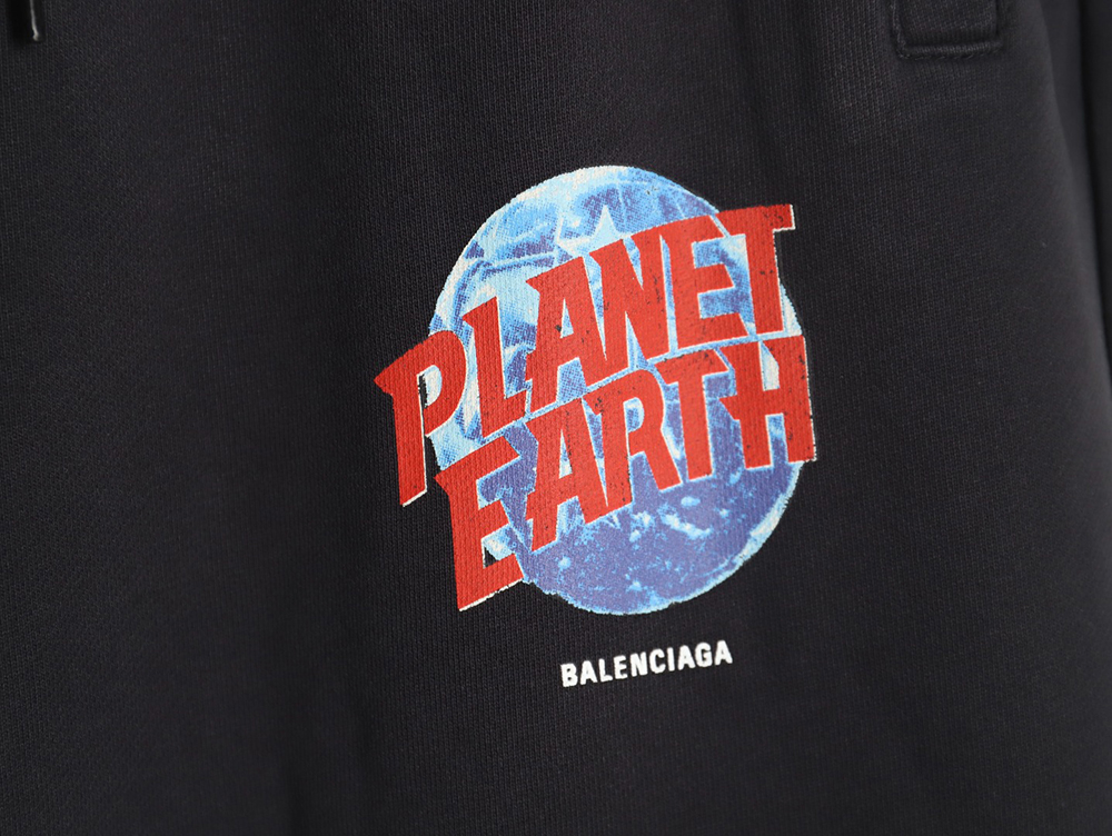 Ba*len*cia*ga earth pattern print distressed trousers tsk1