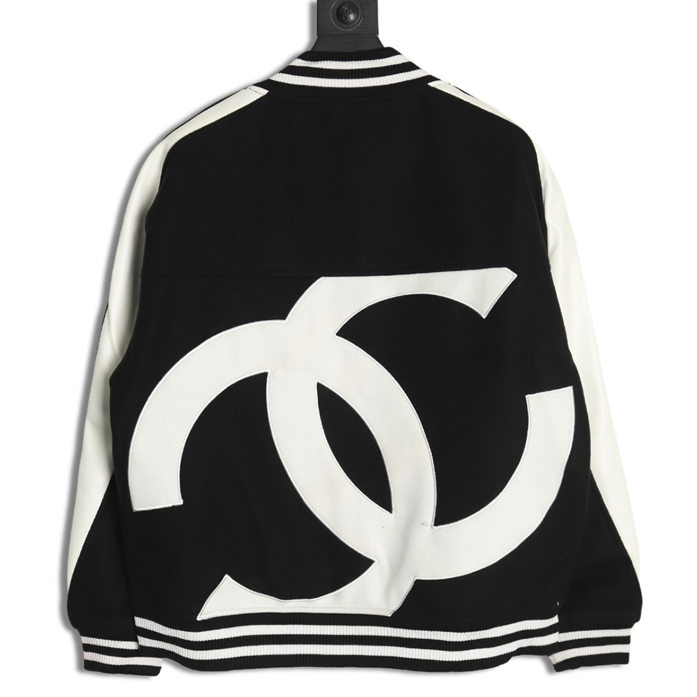 Ch*el splicing embroidery baseball jacket tsk1