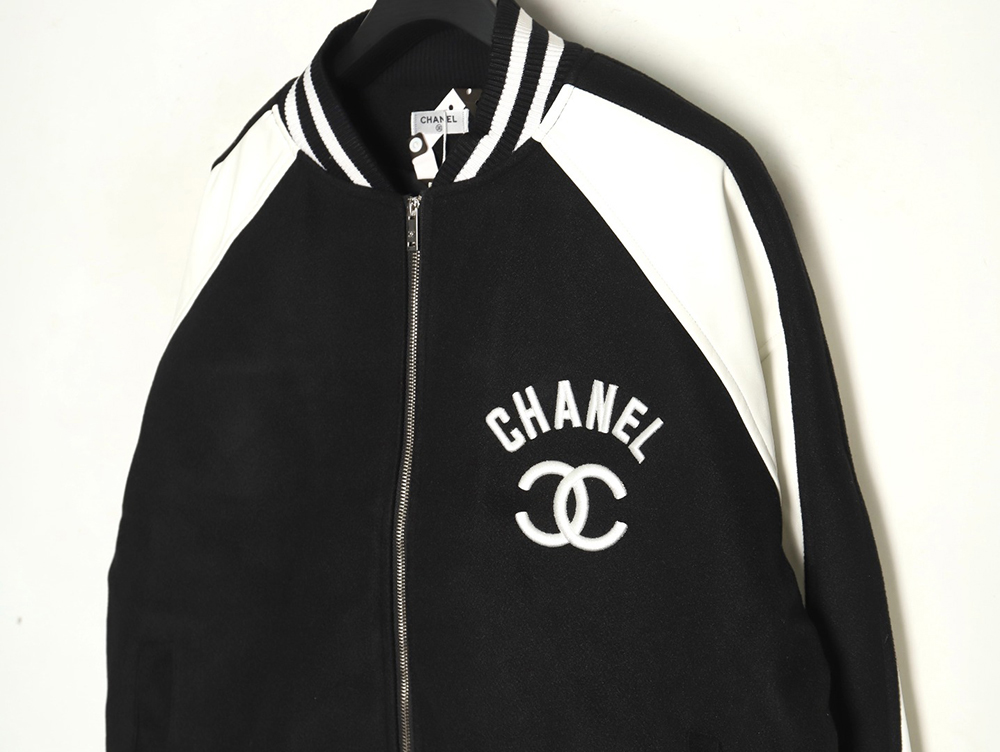 Ch*el splicing embroidery baseball jacket tsk1