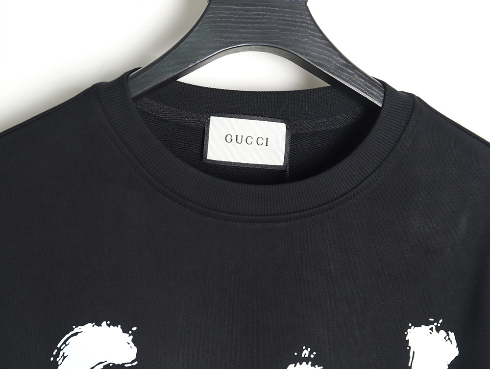 G*u*i & ba*len*cia*ga graffiti lettering print crewneck sweatshirt tsk1