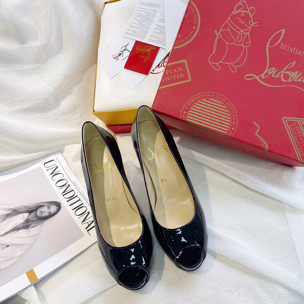 Ch**an louboutin new very privé 100mm open toe pumps