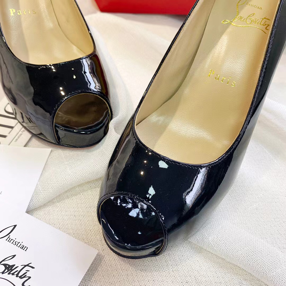 Ch**an louboutin new very privé 100mm open toe pumps