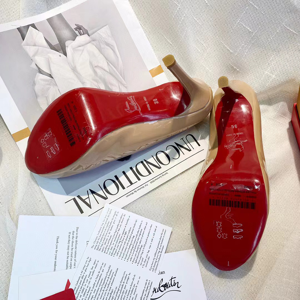Ch**an louboutin new very privé open toe pumps h:10cm