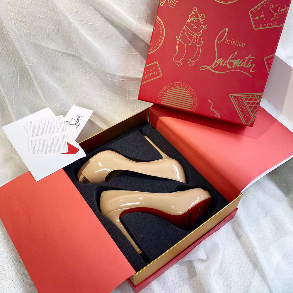 Ch**an louboutin new very privé open toe pumps h:10cm