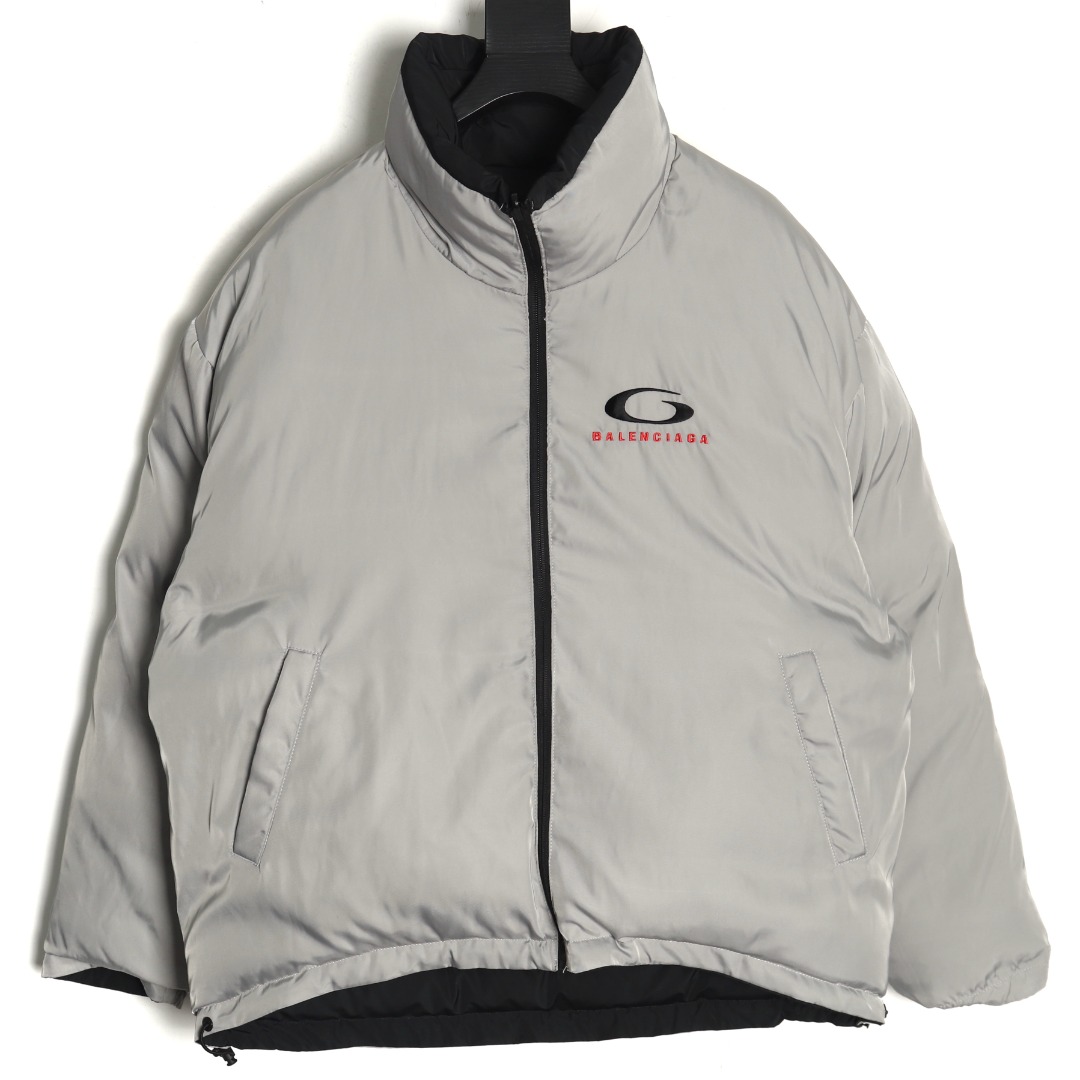 Ba*len*cia*ga reversible hollow embroidered cotton jacket