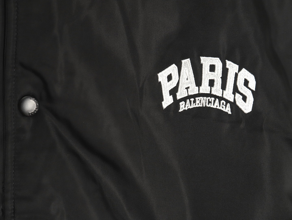 Ba*len*cia*ga paris english letter embroidered baseball jacket