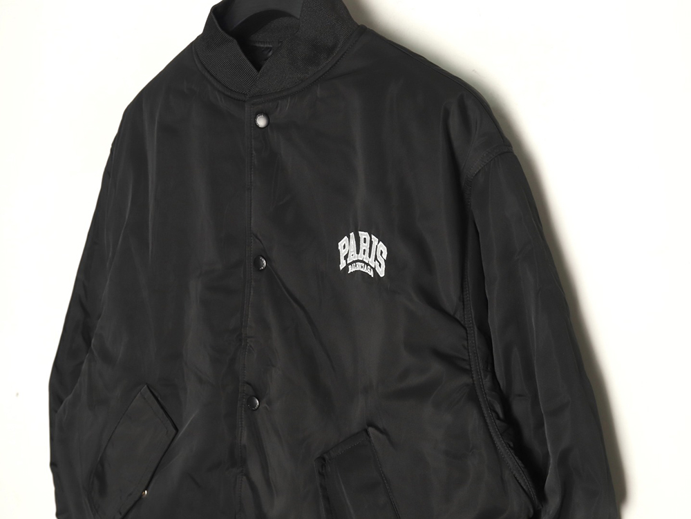 Ba*len*cia*ga paris english letter embroidered baseball jacket
