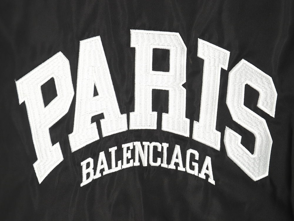 Ba*len*cia*ga paris english letter embroidered baseball jacket