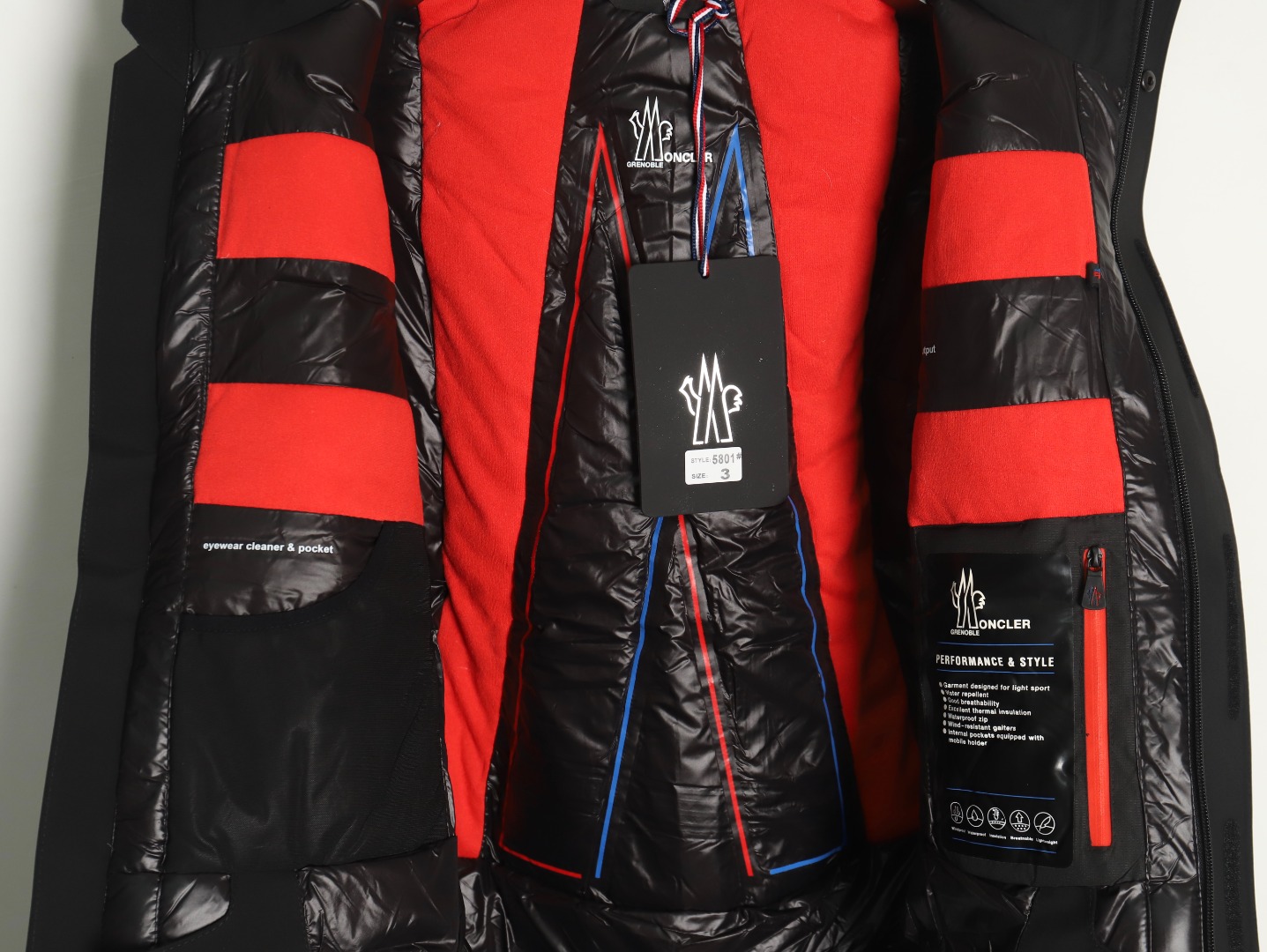 Moncler pocket reflective down jacket TSK2