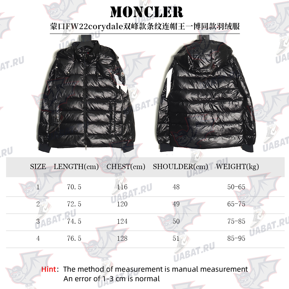 Moncler 22corydale double peak striped hooded down jacket