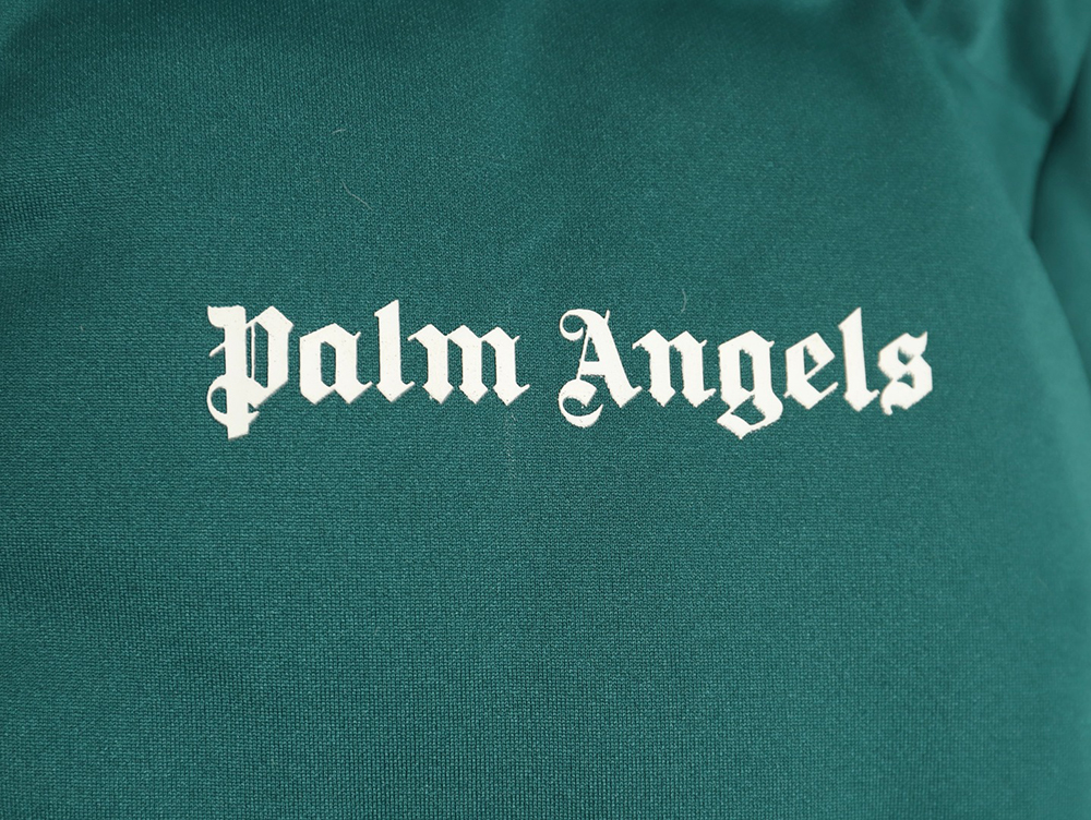 Moncler & Palm Angels joint color strip embroidery logo down jacket