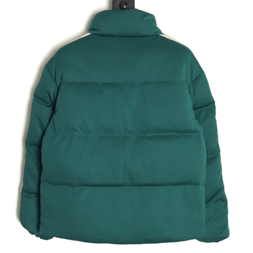 Moncler & Palm Angels joint color strip embroidery logo down jacket