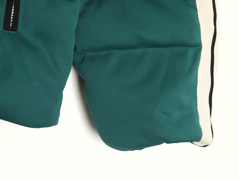 Moncler & Palm Angels joint color strip embroidery logo down jacket