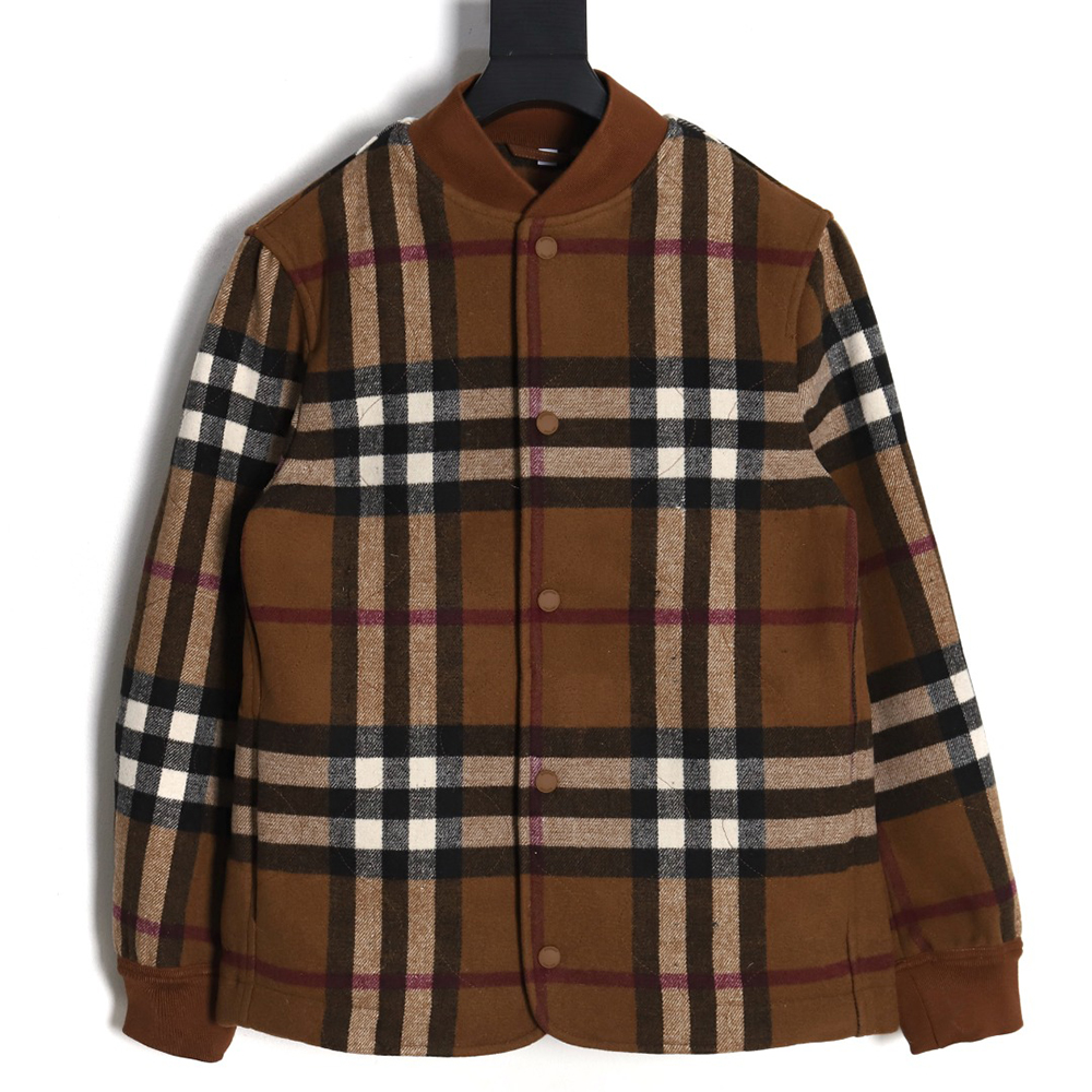 B**rry checked wool bomber jacket