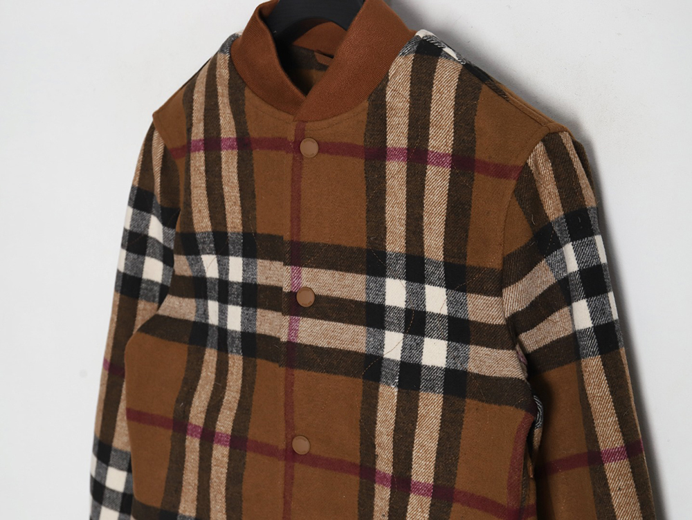 B**rry checked wool bomber jacket