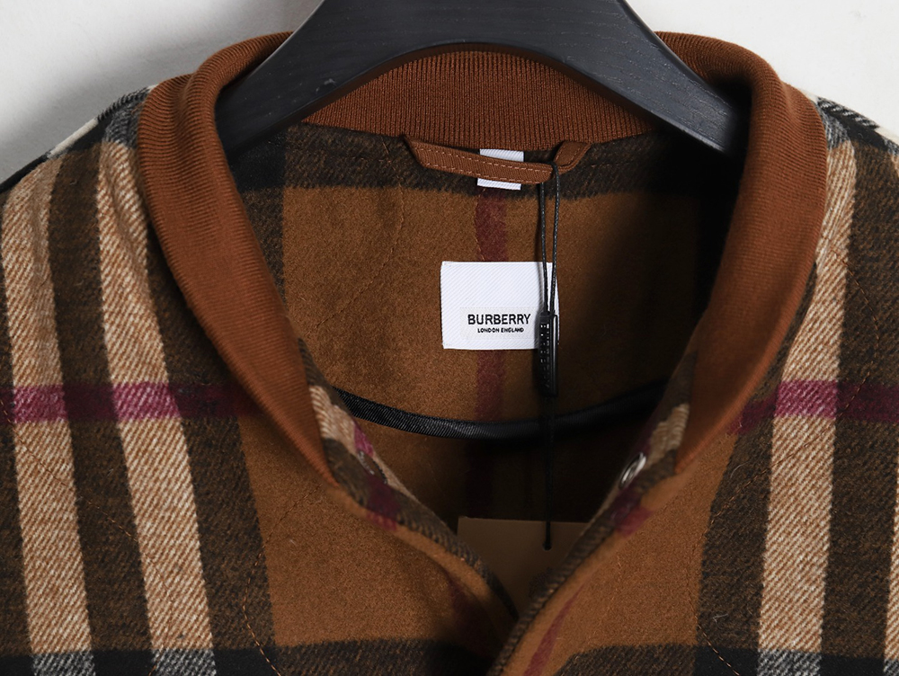 B**rry checked wool bomber jacket